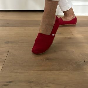 TOMS red espadrilles